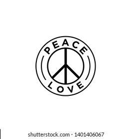 Peace Logo Design Inspiration, Peace Vector, Peace Love Logo Design, Simple Logo