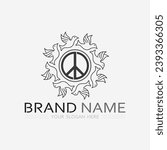 peace logo and design vector illustration concept design 
