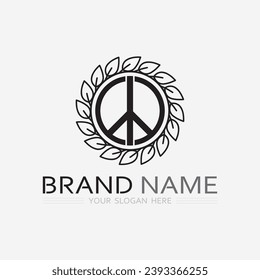 peace logo and design vector illustration concept design 