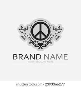 peace logo and design vector illustration concept design 
