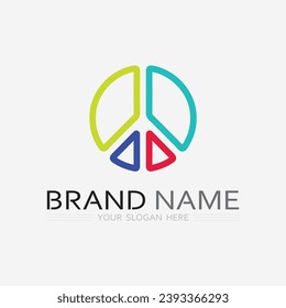 peace logo and design vector illustration concept design 