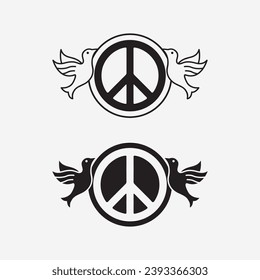 peace logo and design vector illustration concept design 