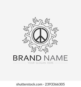 peace logo and design vector illustration concept design 