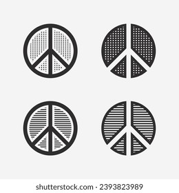 diseño de concepto de logotipo de paz y ilustración de vector de diseño 