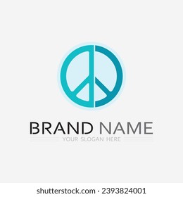 peace logo and design vector illustration concept design 