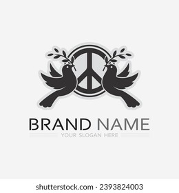 peace logo and design vector illustration concept design 