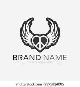 peace logo and design vector illustration concept design 