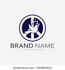 peace logo and design vector illustration concept design 