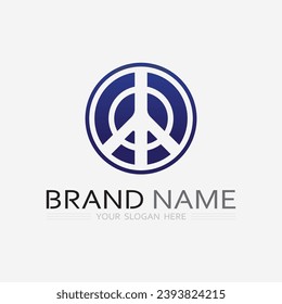 peace logo and design vector illustration concept design 