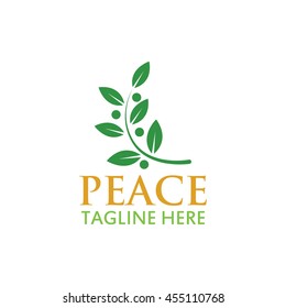 Peace logo template, World Peace symbol.