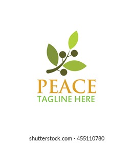 Peace logo template, World Peace symbol.