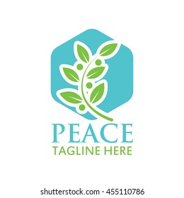Peace logo template, World Peace symbol.
