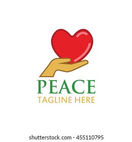 Peace logo template, World Peace symbol.