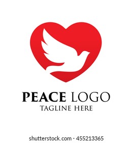 Peace logo template, World Peace symbol.