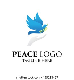 Peace logo template, World Peace symbol.