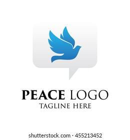 Peace logo template, World Peace symbol.