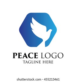 Peace logo template, World Peace symbol.