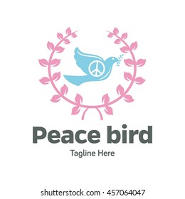 Peace logo template, World Peace symbol.