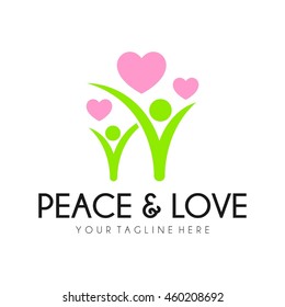 Peace logo template, World Peace symbol.