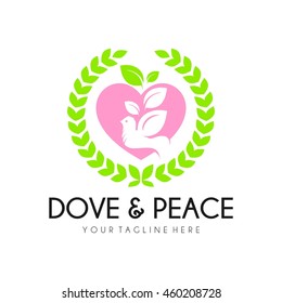 Peace logo template, World Peace symbol.