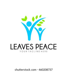 Peace logo template, World Peace symbol.