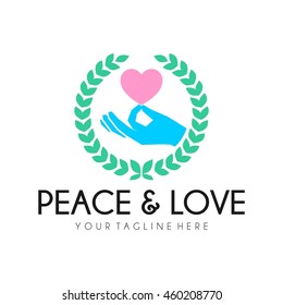 Peace logo template, World Peace symbol.