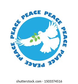 Peace Logo Vector Illustration White Background Stock Vector (Royalty ...