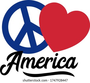 Peace Love America Grunge, 4th of July, Independence Day