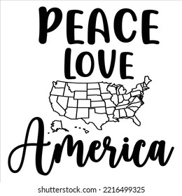 Peace Love America, Merry Christmas shirt print template, funny Xmas shirt design, Santa Claus funny quotes typography design
