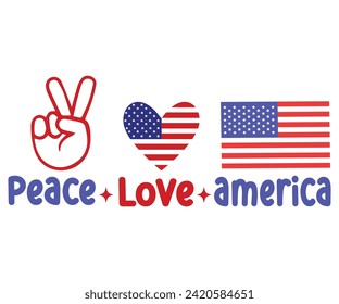 Peace Love America Svg,Independence Day,Patriot Svg,4th of July Svg,America Svg,USA Flag Svg,4th of July Quotes, Freedom Shirt,Memorial Day,Svg Cut Files,USA T-shirt,American Flag, svg