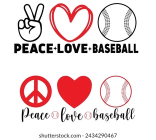 Peace Love Baseball,Baseball T-shirt,Typography,Baseball Player Svg,Baseball Quotes Svg,Cut Files,Baseball Team,Instant Download svg