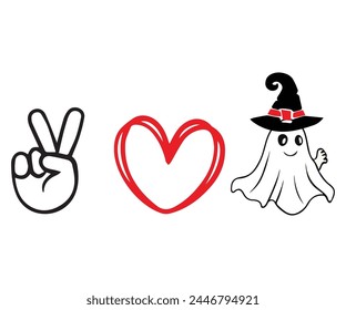 Peace Love Boo Halloween Svg,Typography,Halloween Quotes,Witches Svg,Halloween Party,Halloween Costume,Halloween Gift,Funny Halloween,Spooky Svg,Funny T shirt,Ghost Svg,Cut file svg