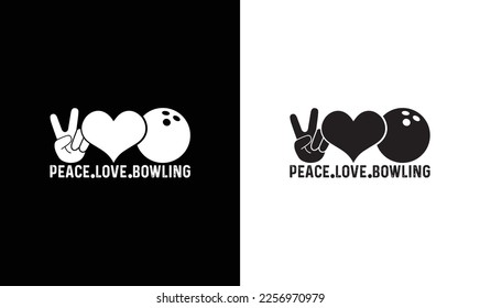 Bowling Quote T Shirt Design, Typografie