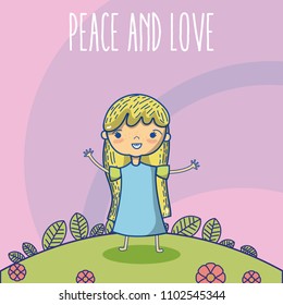 Peace and love cartoons