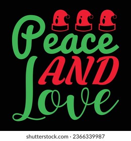 Peace and Love Christmas design