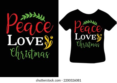 Peace Love Christmas svg design