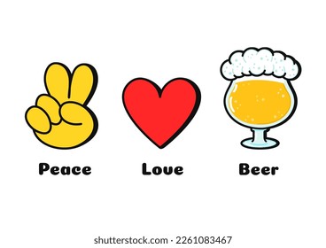 Peace, love, peace concept print for t-shirt.Vector cartoon doodle line graphic illustration logo design. Peace sign, heart, peace print for poster, t-shirt, logo concept