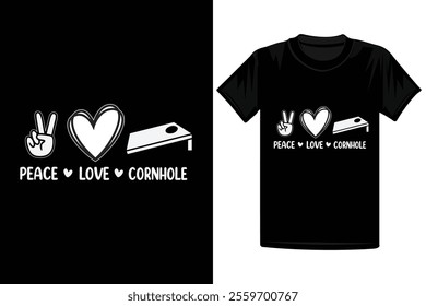 peace love cornhole mockup T-shirt