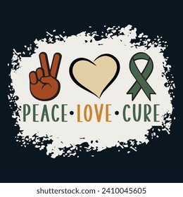 Peace love cure, design, Streetwear T-shirt Designs Artwork Set, Graffiti Vector Collection for Apparel and Clothing Print.