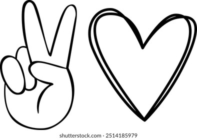 Peace Love Digital EPs Vector graphics Archivo