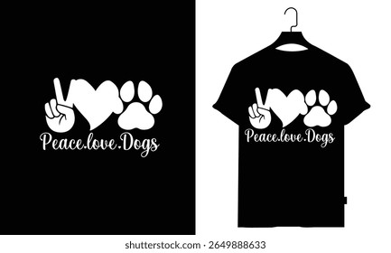 peace love dogs t shirt design