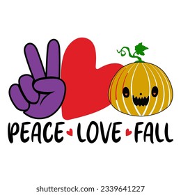 Peace love fall T-shirt Design