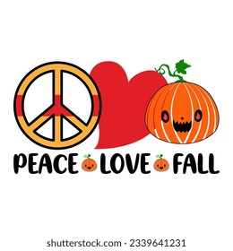 Peace love fall T-shirt Design