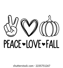 Peace Love And Fall Vector Design