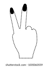 peace and love with fingers