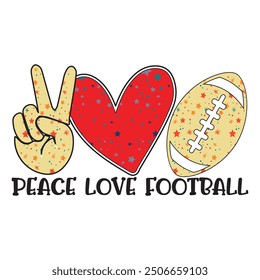 peace love football Sublimation Design Lover
