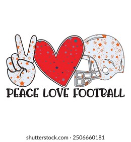 peace love football T shirt Design Lover