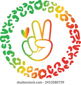 peace and love freedom vector design