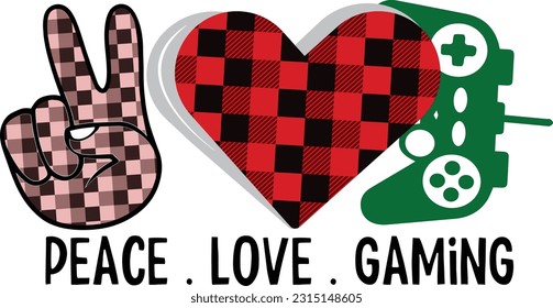 Peace love gaming vector art work file this  is on eps