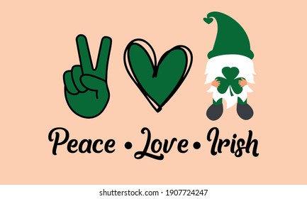 Peace Love Irish - Patrick Vector y Clip Art 
